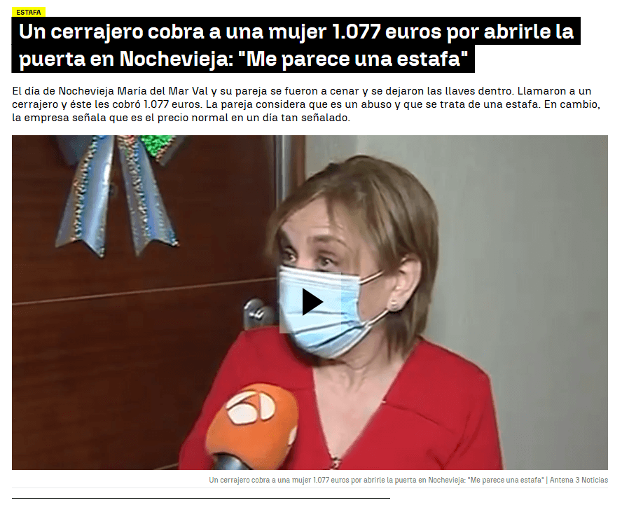 Cuánto cuesta realmente abrir una puerta en Madrid